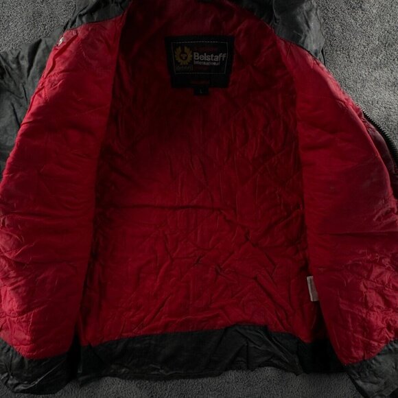 Belstaff Brigand Large Waxed Jacket Men Outdoors Snap Zip Up Italy Biker Adult - Picture 16 of 16